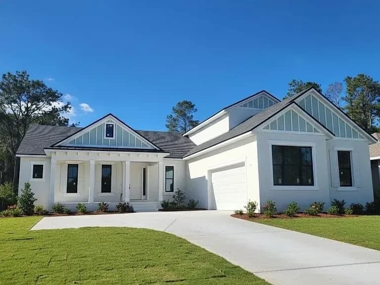 4112 Southern Valley Loop, Brooksville: a two-story white farmhouse-style home on a wide lawn